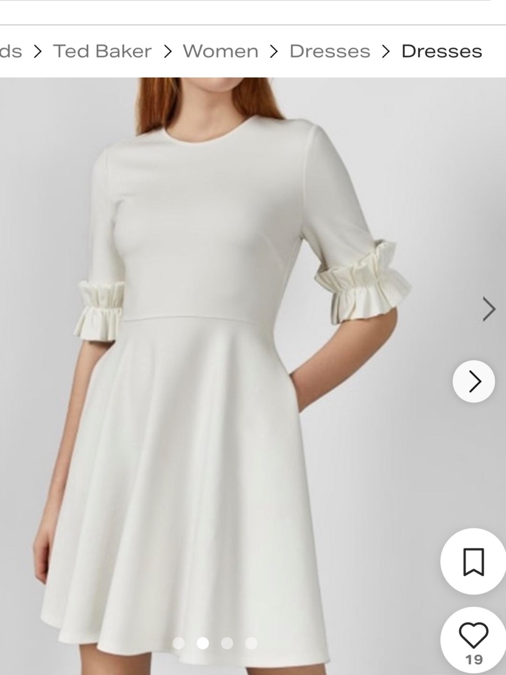 Ted Baker Ritzi Ruffle cocktail dress
